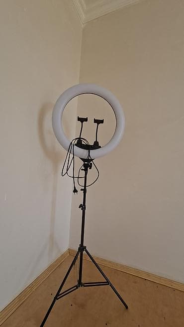ps4 aksesuar: LED halqa işıq dəsti – tripod və iki telefon tutacağı ilə - Çap — 1