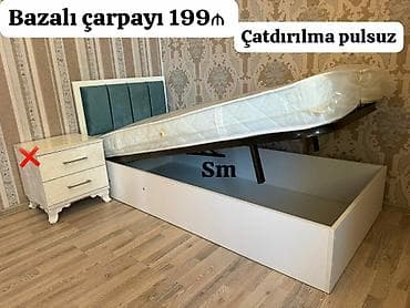 Yeni, Təknəfərlik çarpayı, Bazalı, Matrassız, Siyirməsiz, Azərbaycan
