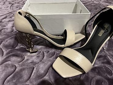 Basanoşka və səndəllər: Ölçü: 37, rəng - Bej, Yeni — 3