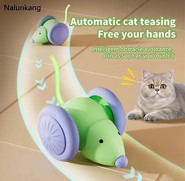 Enerji yığaraq işləyən yeriyən sıçan oyuncağı 7.5₼. Digər oyuncaq 6₼