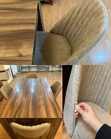 salyan mebel: F99Endirim olundu 🛑🛑Masa dəsti satılır 260₼. 4 oturcağı var.Ünvan — 1