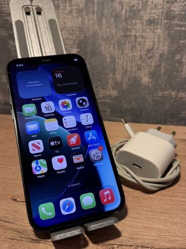 IPhone 12, 64 GB, Qara, Face ID, Simsiz şarj, Sənədlərlə