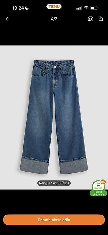 deniz egece: Geniş kəsimli qadın cins şalvar,temudan alınıb heç geyinilmiyib yenidi — 4