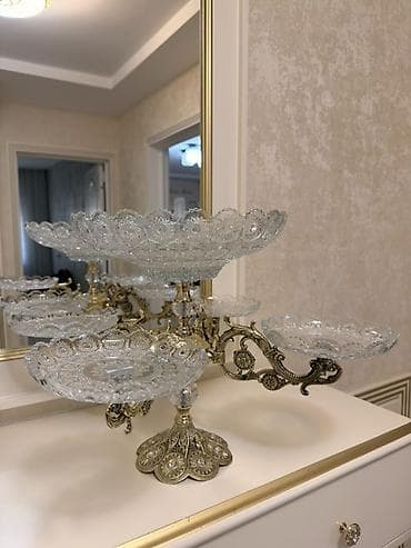 Кухонные принадлежности: Klassik üslubda çoxsəviyyəli meyvə və şirniyyat qabı - Material: ağır — 3
