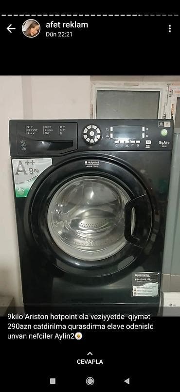 paltaryuyan ariston: Paltaryuyan 9kqlıq ariston hotpoint super veziyetde az işlenmiş tecili — 1