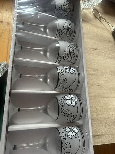 hediyye kuponu: Qədəhlər, rəng - Boz, Şüşə, 6 ədədli dəst — 2