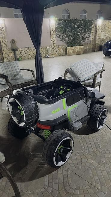 elekt: Uşaq üçün elektrikli off-road maşın - Korpus rəngi: boz/yaşıl detal — 1