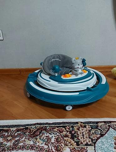 Ходунки, костыли, трости, роллаторы: Uşaq gəzdiricisi / Baby Walker - Rəng: mavi-ağ, boz oturacaq - Brend — 2