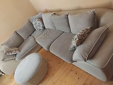 bal: Künc divan dəsti - Rəng: Açıq booʻz - Forması: L formalı künc divan - — 2