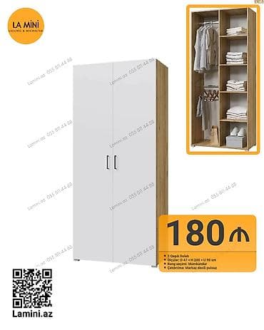 2 qapılı, Digər rəng, Digər material, Açılan, Düz dolab — 1