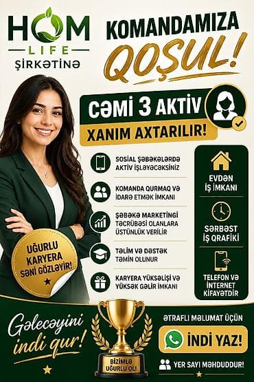 evden pul qazanmaq: SMM menecer tələb olunur — 1