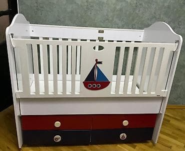 Oğlan üçün, İşlənmiş, Dördbucaq, Beşik, Matrassız, Yellənmə mexanizm ilə