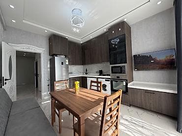 basenili evler: Qara-Qarayev metrosunun duz yani. 3 otaq 116 kv. Menzil 19 mertebenin — 7