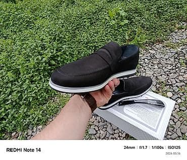 Kişi loaferləri – qara rəng, klassik-pəncəksiz dizayn - Material — 7