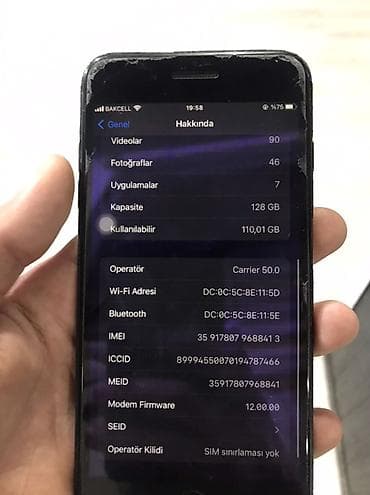 iphone 8s plus: IPhone 7 Plus, 128 GB, Qara, Zəmanət, Barmaq izi, Simsiz şarj — 4