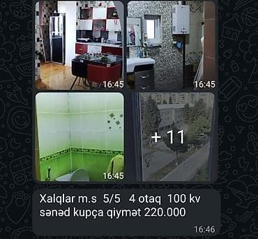 otag: Xalqlar m/s – 5/5 mərtəbə, 4 otaq, 100 kv.m mənzil. - Sənəd: kupça - — 1