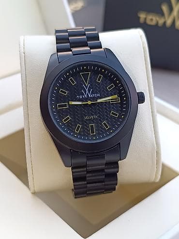 ToyWatch “Velvety” qol saatı - Rəng: mat qara (gövdə və metal qolbaq) — 1