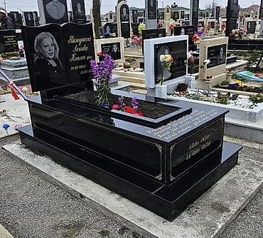 isma lazer: Qara qranitdən məzar abidələrinin hazırlanması və quraşdırılması - — 5