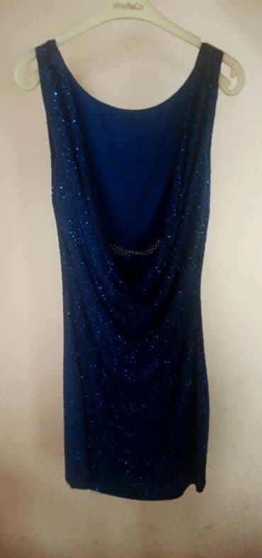 Digər qadın geyimləri: Parıltılı tünd mavi kokteyl/axşam geyimi - Rəng: tünd mavi, tüm — 2