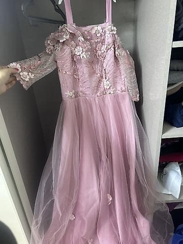 Məhsul: Qız uşağı üçün zərif ziyafət paltarı - Rəng: Açıq çəhrayı