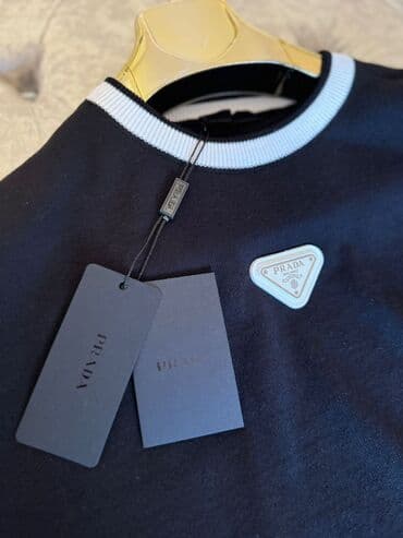 kişi puloverləri: Sviter, Prada, 2XL, rəng - Qara — 2