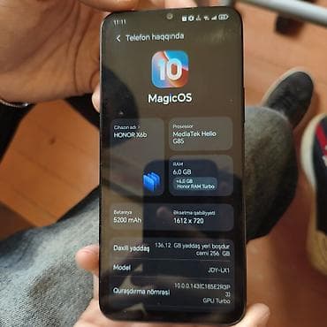 mi 11 t: Honor X6b, 256 GB, rəng - Qara, Barmaq izi — 1