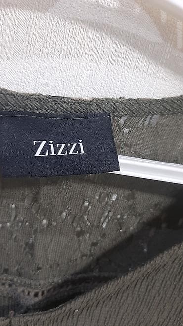 işlenmiş mebel: Zizzi qadın bluzası - Rəng: zeytun-yaşıl - Model: qolsuz, rahat kəsim — 3