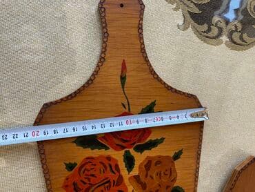 mətbəx əşyası: Dekor taxta dəsti 1 asılqanı və 3 taxtası var, sovet malı, işlənməmiş — 4