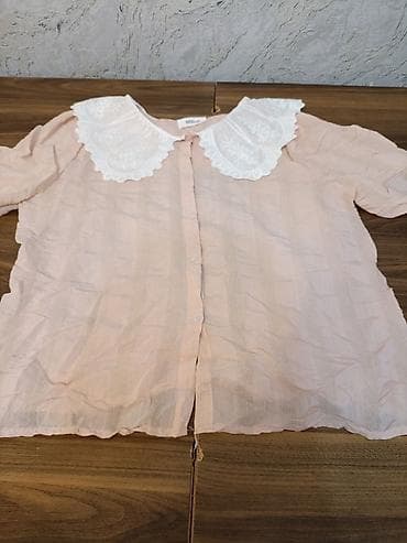 cins etek: Qadın bluzası – MiNa - Rəng: pastel şaftalı - Model: önü düyməli — 1