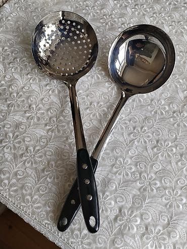 Paslanmayan poladdan 2-li mətbəx dəsti - 1 ədəd ləpəli kepçe — 2