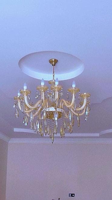 brilliant perde sumqayit: Çılçıraq, 10 və daha çox lampa, Metal — 1