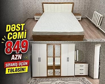 Yataq otağı mebel dəsti Dəst tərkibi: - Geniş iki nəfərlik çarpayı — 1