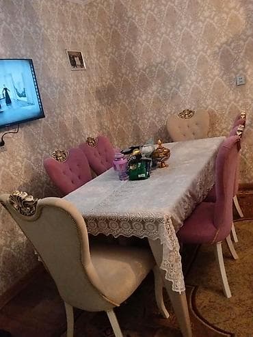 Qonaq otağı üçün, Açılmayan, Dördbucaq masa, 6 stul