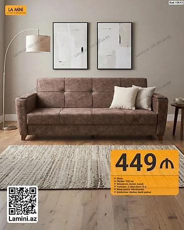 LA MINI divan - Kod: 10612 - Ölçülər: 235 sm - Mexanizm: Açılan