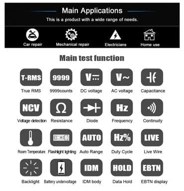 бу аккумулятор: Intellektual, yeni nəsil testr - multimetr. Model: BSIDE S 20 ● — 5