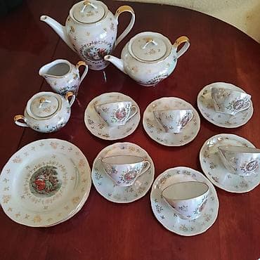 sud separatoru: Çay dəsti, rəng - Ağ, Farfor, 6 nəfərlik, Almaniya — 1
