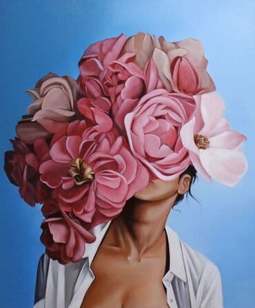 qadin sekilleri: 🖼️Tək tablo. 🌷Xanım portreti.🌷 👁️Kətan, yağlı boya. 💙Qiymətlər ölçü — 2