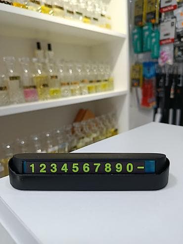 2107 panel: Avtomobil üçün müvəqqəti telefon nömrəsi göstəricisi - Material: Qara — 1