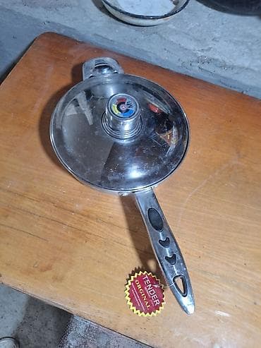 Tava, rəng - Boz, Paslanmayan polad, 26 sm, Azərbaycan