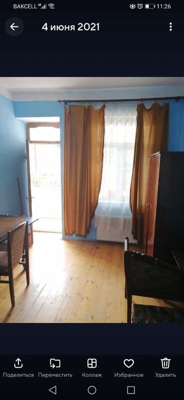 məzahir rüstəmov küçəsi: Kirayə üçün işıqlı otaq - Geniş pəncərə və eyvana çıxışı olan otaq - — 2