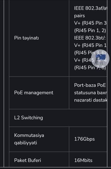 wi fi modem: 48 portluq POE Switch Cisco Catalyst 3750 v2 series. Yenidir. Istifadə — 13