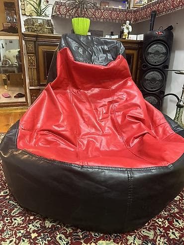 ucuz servantlar: Pufik-kreslo, Süni dəri, rəng - Qırmızı — 1