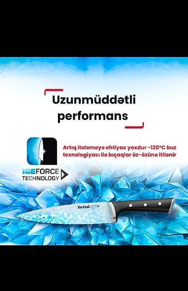 firca desti: Tefal bıçaq dəsti – Ice Force Technology - Set: 5 ədəd bıçaq + taxta — 3