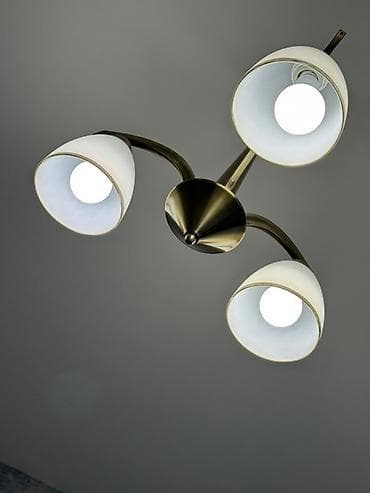 Stol lampaları: Çılçıraq, 3 lampa, Metal — 3