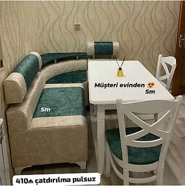 divan acılan: Sifarişlə hazırlanır Kuxna üçün stol–stul dəsti: - Komplekt: 1 masa — 1