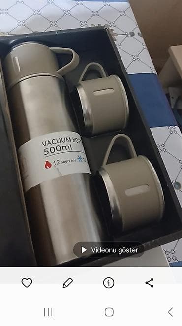 termos: Rəng - Gümüşü, Termos, Paslanmayan polad, 0,5 bucket volume l — 1