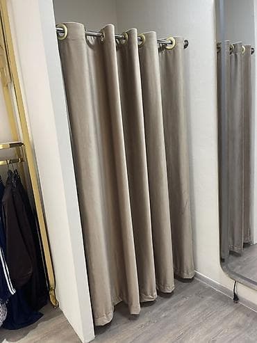 hamam perde: Yeni, Vilyur Pərdə, rəng - Bej, Ödənişli çatdırılma — 2