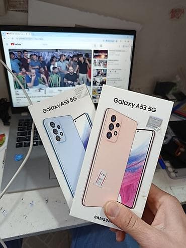 Samsung Galaxy A53 5G, цвет - Голубой, Отпечаток пальца at lalafo.az Samsung Galaxy A53 5G, цвет - Голубой, Отпечаток пальца