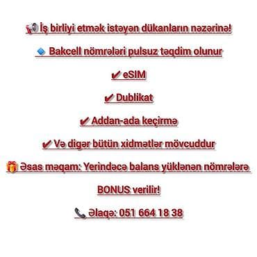 Peyk antenalarının quraşdırılması: Bakcell nömrələr üzrə xidmət paketi - Mağazalar üçün pulsuz Bakcell — 1