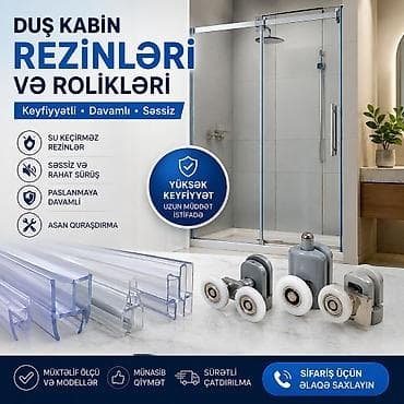 şüşə qapi: Duş kabinləri üçün rezinlər və roliklər - Su keçirməz rezin — 1